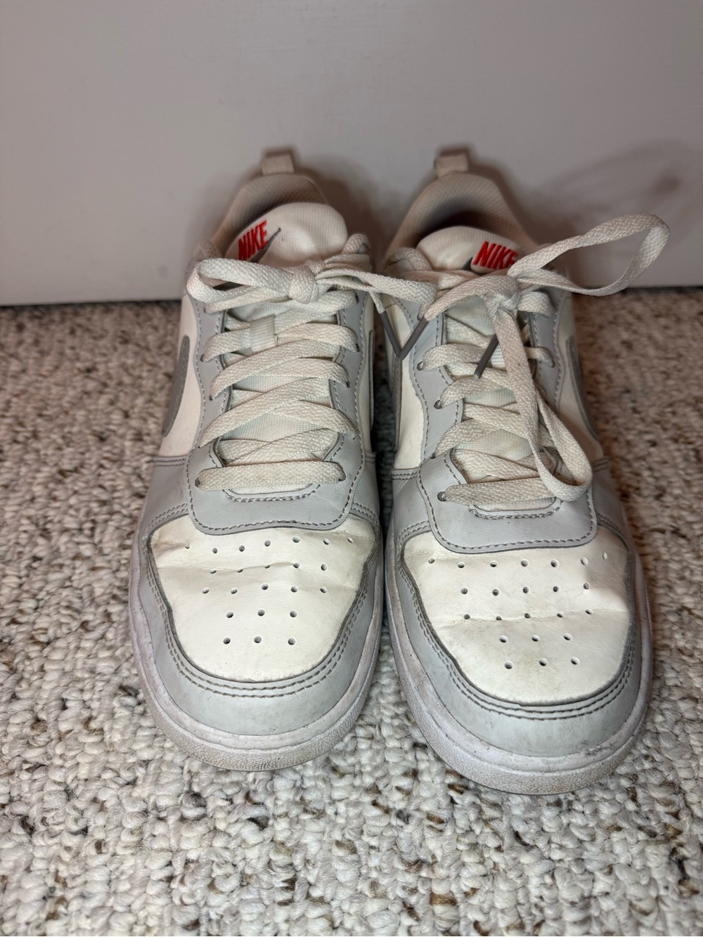 Nike Court Vision Low White Gray Sneakers 7Y / 8.5 Women